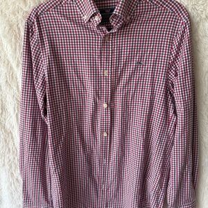 Vineyard Vines Red and Blue Casual Button Down Shirt